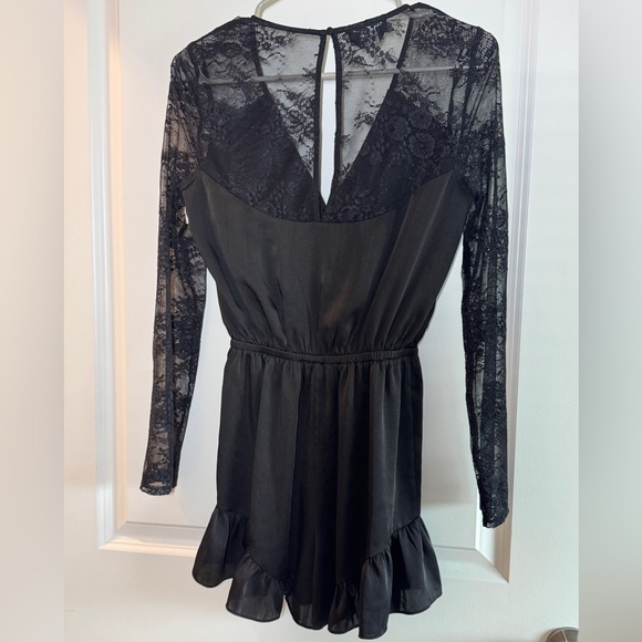 Bebe Black Lace Overlay Dress - Picture 1 of 10